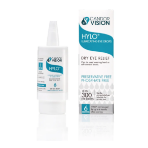 CandorVision - Hylo Lubricating Eye Drops - Dry Eye Relief | 10 ml x 300 Drops