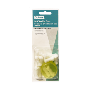 Option+ Soft Wax Ear Plugs with Case | 6 Pairs + 1 Case