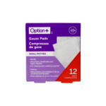 Option+ Small Gauze Pads 5 cm x 5 cm | 12 Pads
