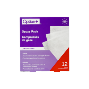 Option+ Large Gauze Pads 10 cm x 10 cm | 12 Pads