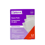 Option+ Medium Gauze Pads 7.6 cm x 7.6 cm | 12 Pads