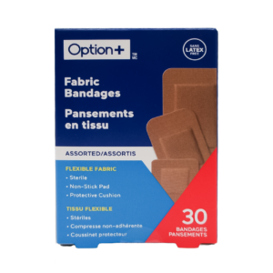 Option+ Assorted Fabric Bandages | 30 Bandages