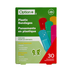 Option+ Plastic Bandages for Kids | 30 Bandages