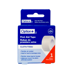 Option+ Cloth First Aid Tape 2.5 cm x 9.1 m | 1 Roll